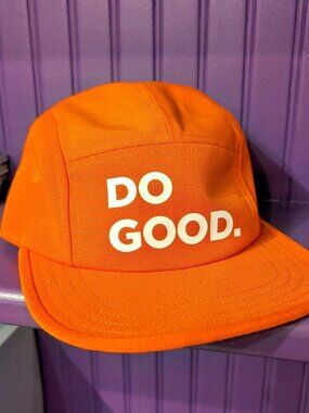Orange Cotopaxi "Do Good" hat #hiking #outdoors #adventure